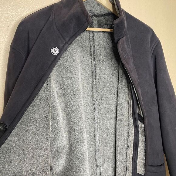 Haupt Jacket Mens 42R Black Full Zip Fur Lined Pockets - Picture 9 of 10